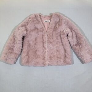 H&M Kids Light Pink Fuzzy Jacket